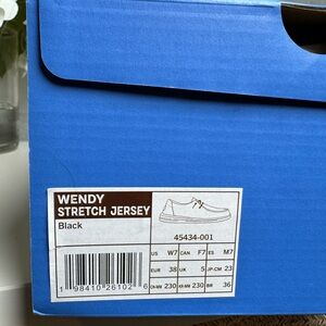 Hey Dude Wendy Stretch Jersey Black Sneakers Brand New Never Been Worn.